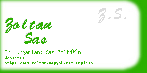 zoltan sas business card